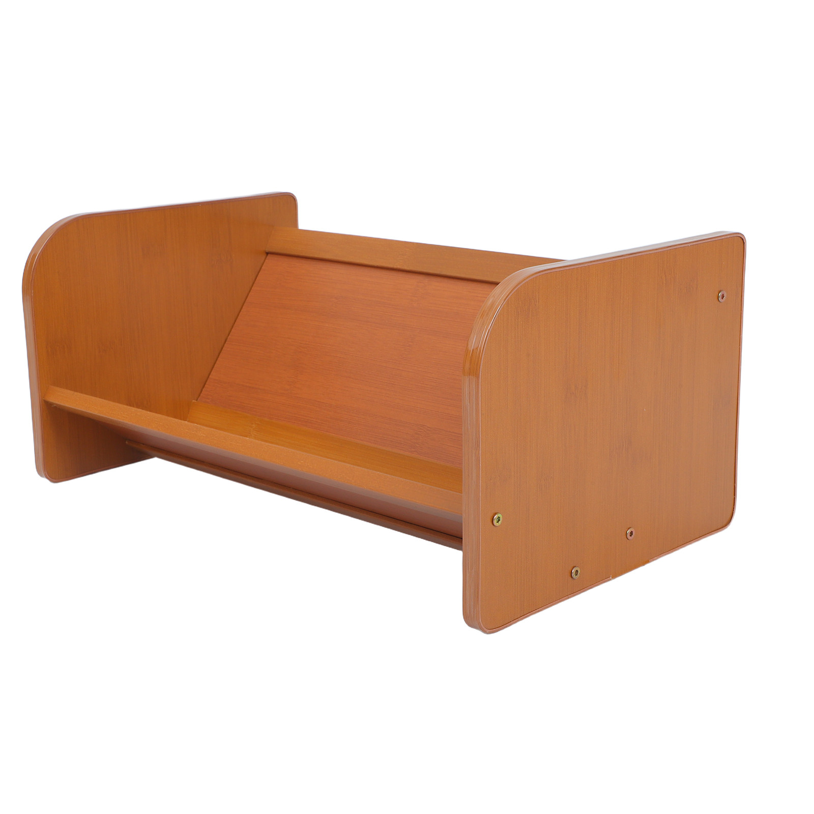 Desk Organizer - حامل أسطوانات الفينيل المصنوع من الخيزران،