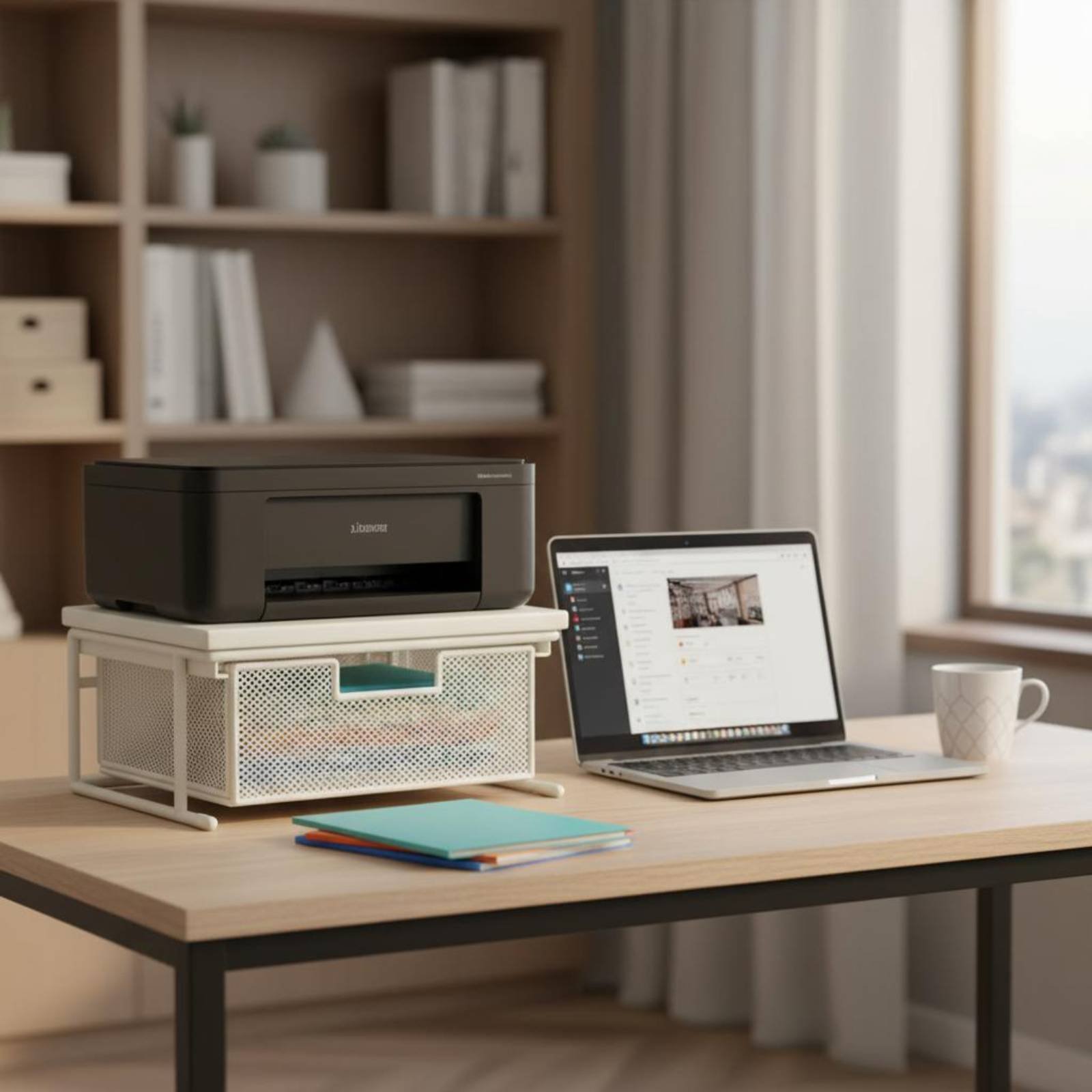 حامل طابعة مع درج لتوفير المسا - مراجعة Printer Stand وسعره