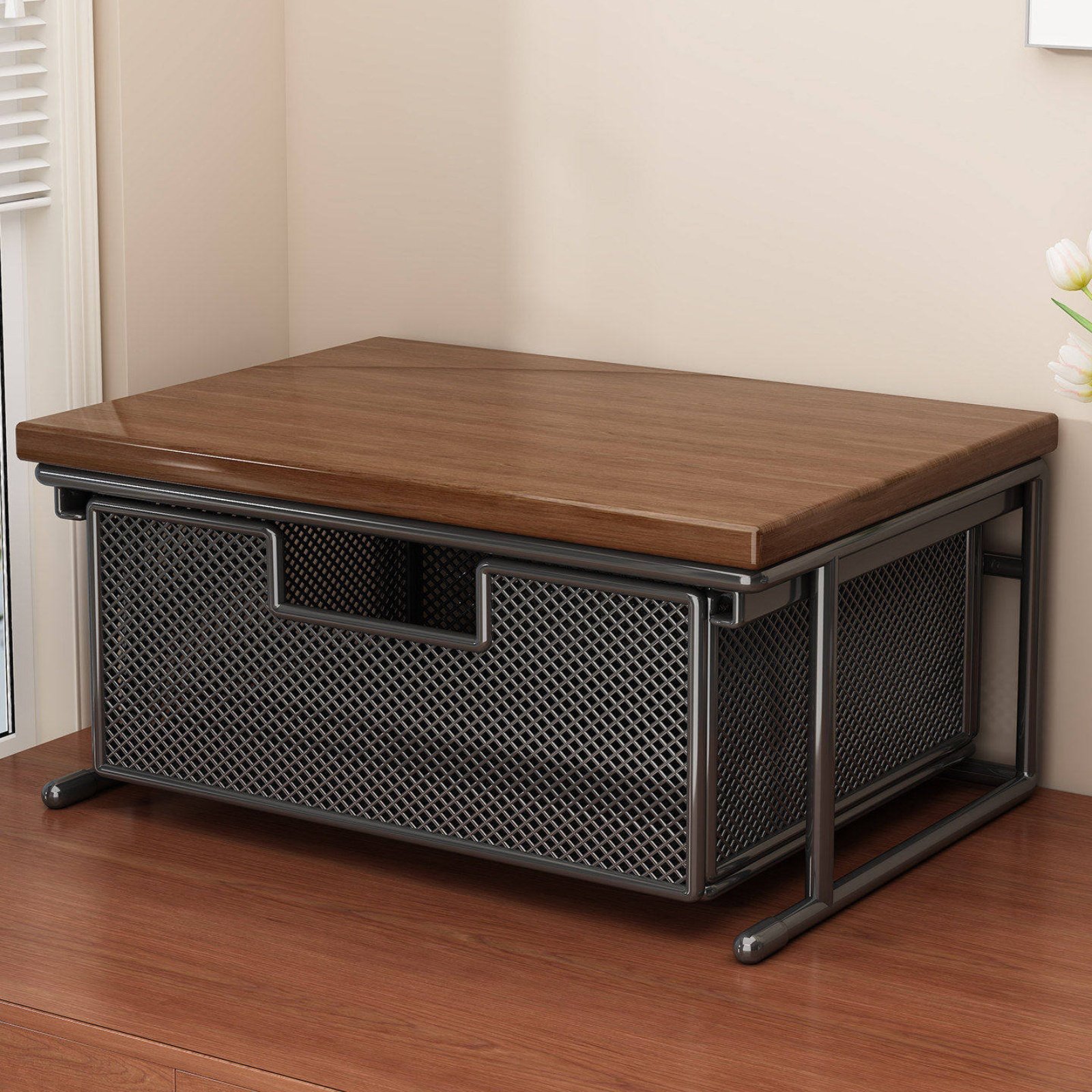 حامل طابعة مع درج لتوفير المسا - مراجعة Printer Stand وسعره
