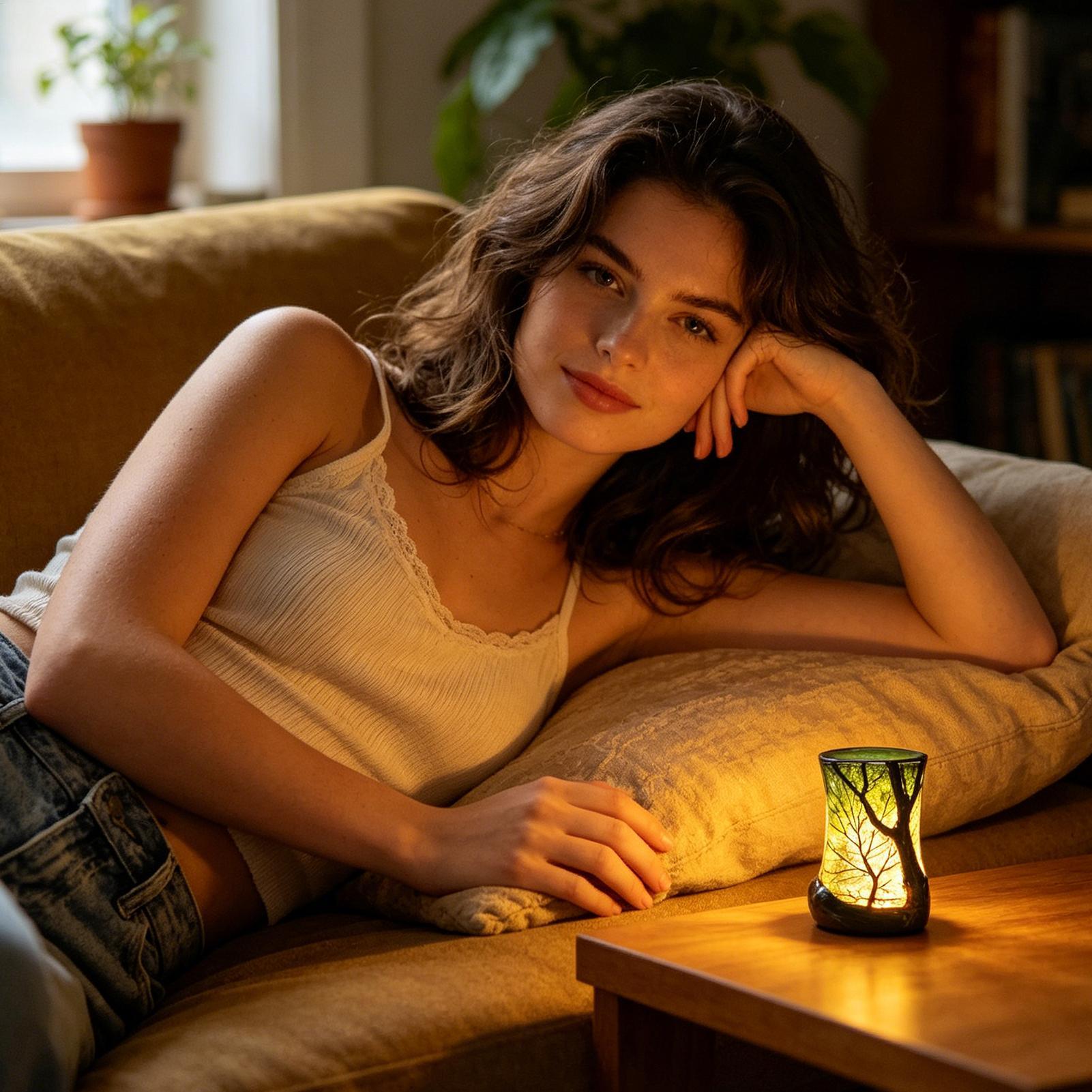 مصباح طاولة جانبي على شكل غابة - مراجعة Desk Lamp وسعره