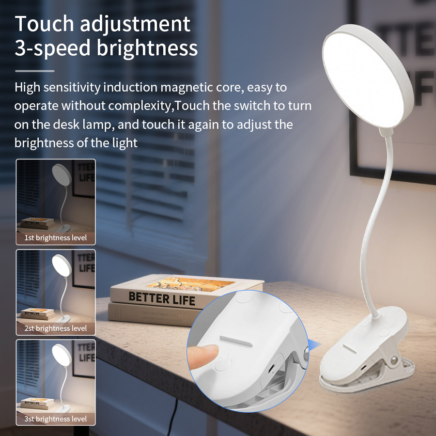 مصباح مكتب LED بمشبك قابل للدو - مراجعة Desk Lamp وسعره