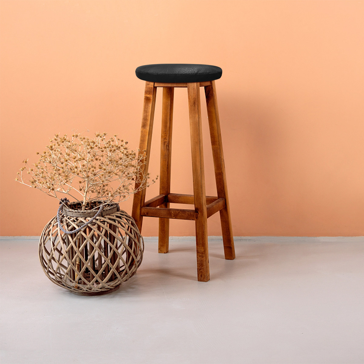 غطاء مقعد دائري أسود، قطر 30 س - مراجعة Office Stool وسعره